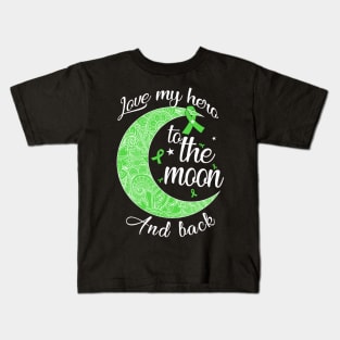 love lymphoma hero to the moon and back Kids T-Shirt